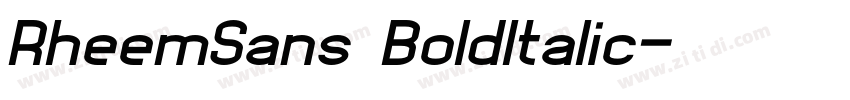RheemSans BoldItalic字体转换